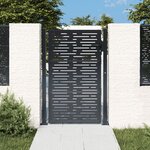 vidaXL Portail de jardin anthracite 105x155 cm conception de carré