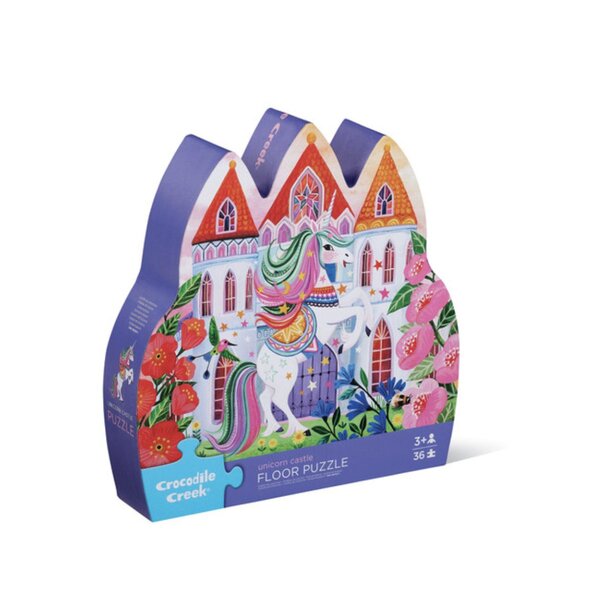 maxi puzzle - 36 pièces - château licorne