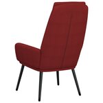 vidaXL Chaise de relaxation Rouge bordeaux Tissu