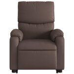vidaXL Fauteuil inclinable de massage électrique marron similicuir