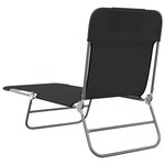 vidaXL Chaises longues pliables lot de 2 noir textilène et acier