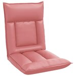 vidaXL Fauteuil de sol ajustable Rose Simili cuir