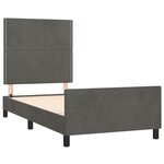 vidaXL Cadre de lit sans matelas gris foncé 80x200 cm velours