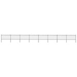 vidaXL Clôture de jardin avec dessus en cerceau Acier 13 6 x 1 m Noir