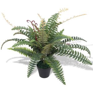 vidaXL Plante artificielle avec pot Fougère 60 cm Vert