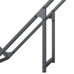 vidaXL Portant de bois chauffage anthracite 100x25x100 cm