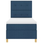 vidaXL Lit à Ressorts avec Matelas et LED Bleue 90x200 cm Tissu