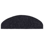 vidaXL Tapis d'escalier autocollants 30 pièces 65 x 21 x 4 cm Noir Demi-rond Grand