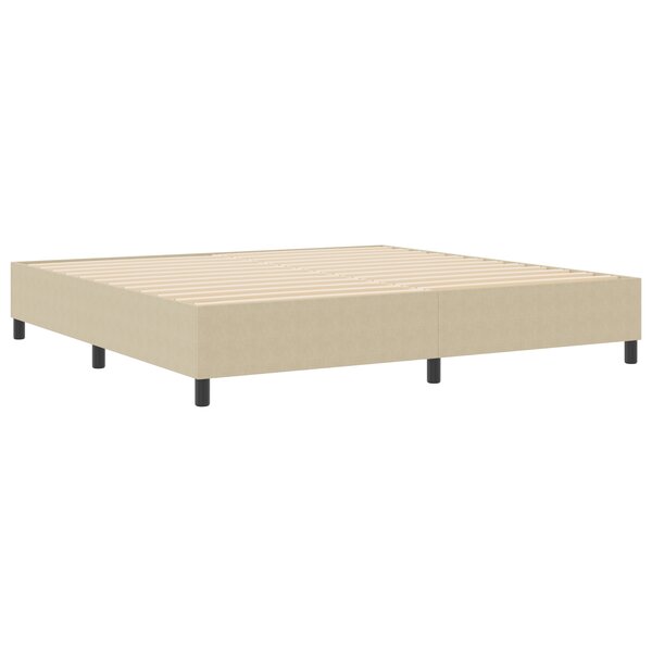 Lit à ressorts vidaXL Vert clair Gris 200x200 cm Tissu en velours côtelé
