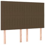 vidaXL Sommier à lattes de lit avec matelas Marron foncé 140x190 cm