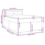 vidaXL Sommier à lattes de lit et matelas Vert foncé 140x190cm Velours