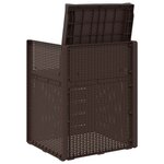 vidaXL Chaises de jardin salle à manger 2 Pièces Marron et anthracite PP