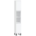 vidaXL Ensemble de meubles salle de bain 3 Pièces blanc bois d'ingénierie
