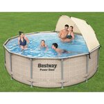 Bestway Ensemble de piscine avec auvent Power Steel 396x107 cm