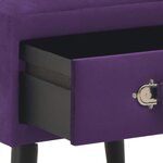 vidaXL Table de chevet Violet foncé 40x35x40 cm Velours