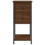 vidaXL Tables de chevet 2Pièces chêne marron 32x42x70cm Bois d'ingénierie