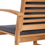 vidaXL Chaises de jardin 2 Pièces Naturel 60 x 65 x 76.5 cm