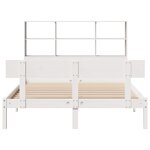vidaXL Lit bibliothèque sans matelas blanc 120x190 cm bois pin massif