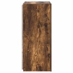 vidaXL Meuble TV mural avec lumières LED chêne fumé 40 5x35x80 cm