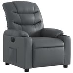vidaXL Fauteuil inclinable électrique Gris Similicuir