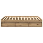vidaXL Cadre de lit sans matelas chêne artisanal 120x190 cm