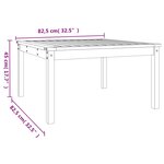 vidaXL Table de jardin 82 5x82 5x45 cm bois massif de pin