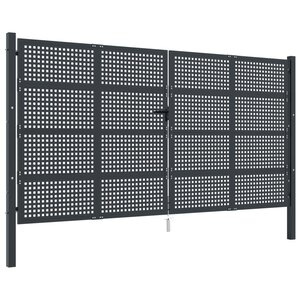 vidaXL Portail de jardin anthracite 400x225 cm acier