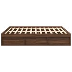 vidaXL Cadre de lit sans matelas chêne marron 200x200 cm