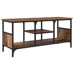 vidaXL Meuble TV Bois Ancien 100 x 35 x 45 cm Bois d'ingénierie et fer