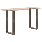 vidaXL Pieds de table de bar en U 2 pièces Acier naturel 50 x (90-91) cm Acier