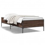 vidaXL Cadre de lit sans matelas chêne marron 90x200 cm