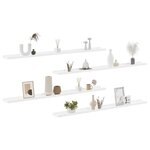 vidaXL Étagères murales 4 Pièces Blanc 115x9x3 cm