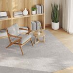 vidaXL Tapis de surface Carré HUARTE Crème 200 x 200 cm Polyester
