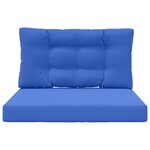 vidaXL Coussin de canapé d'extérieur 2 Pièces Bleu royal Polyester