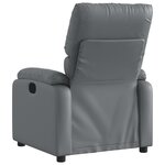 vidaXL Fauteuil inclinable électrique Gris Similicuir