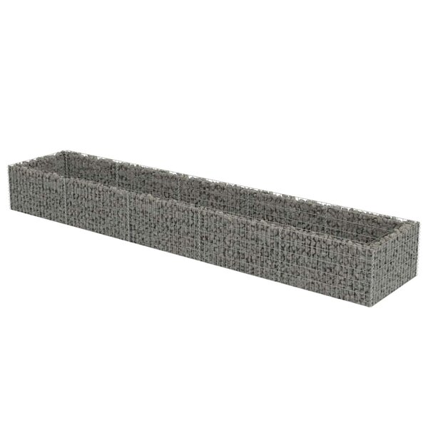 vidaXL Lit surélevé à gabion Acier galvanisé 450x90x50 cm