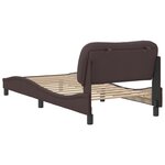 vidaXL Cadre de lit sans matelas marron foncé 80x200 cm tissu