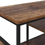 vidaXL Meuble TV Bois Ancien 100 x 35 x 45 cm Bois d'ingénierie et fer