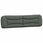 vidaXL Cadre de lit sans matelas Hvar gris foncé 200x200 cm tissu