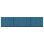 vidaXL Coussin de tête de lit bleu 200 cm velours
