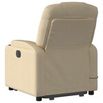 vidaXL Fauteuil inclinable de massage électrique Crème Tissu