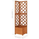 vidaXL Jardinière d'angle en treillis 40x40x150cm Bois de sapin massif