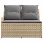 vidaXL Sofa de jardin avec accoudoirs et sofa d'angle 2 Pièce Rotin PE