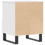 vidaXL Tables de chevet 2 Pièces blanc brillant 40x35x50 cm