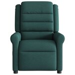 vidaXL Fauteuil inclinable électrique Vert foncé Tissu