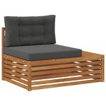 vidaXL Ensemble de canapés d'extérieur 4 Pièce Naturel et Anthracite
