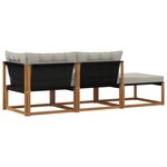 vidaXL Unité de canapé sectionnel 3 Pièce Naturel et gris clair