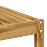 vidaXL Pouf d'Extérieur Bois d'Acacia Massif Blanc 79 x 79 x 37 cm
