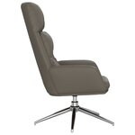 vidaXL Chaise de relaxation Gris Cuir véritable