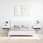 vidaXL Table de chevet avec tiroir 2 Pièces Blanc 50 x 32 5 x 24 cm